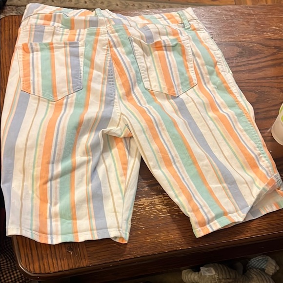 Striped Multicolor Womens Shorts - Picture 2 of 4